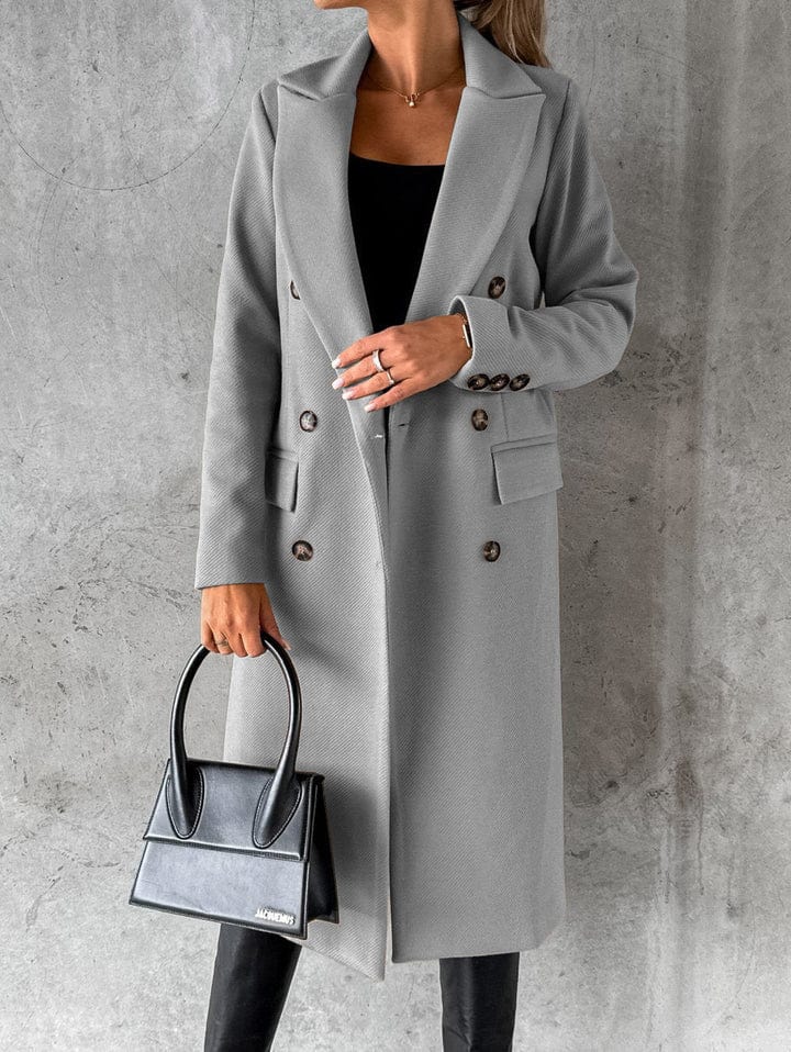 Warm Ladies Long Winter Coat Classic Style