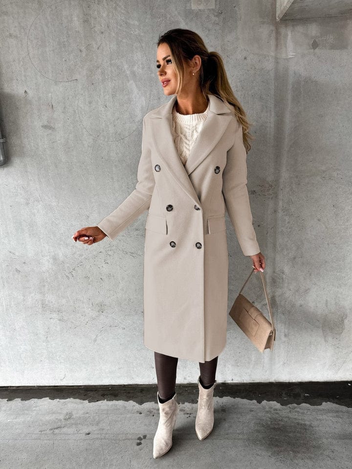 Warm Ladies Long Winter Coat Classic Style