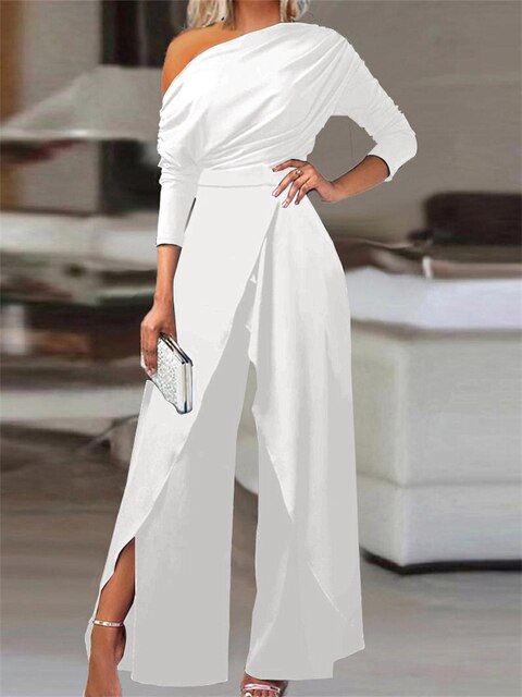 Women's Elegant Formal Jumpsuit with Classic Design - OutfitLondon