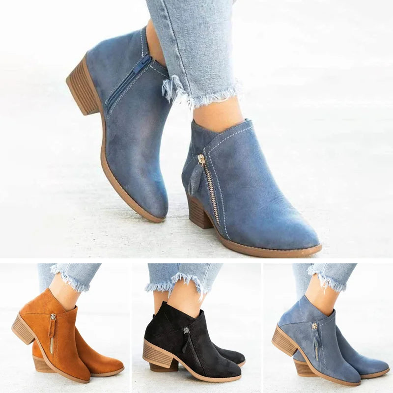 Comfortable Women's Orthopedic Leather Ankle Boots