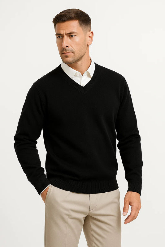 Eliott Men's V-Neck Slim Fit Sweater - OutfitLondon