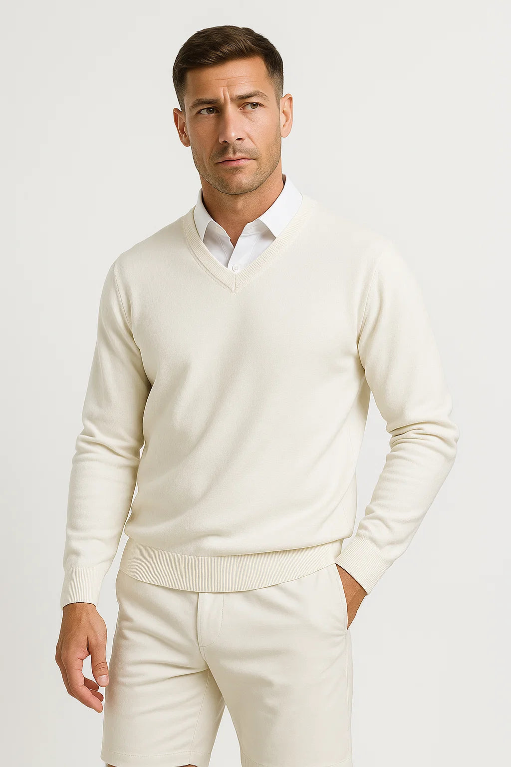 Eliott Men's V-Neck Slim Fit Sweater