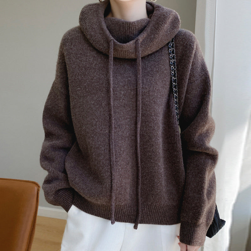 Comfortable Loose Fit Ladies Hooded Sweater