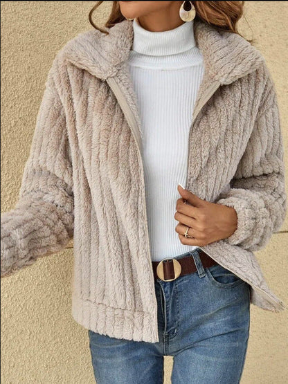 Cozy Fitted Fleece Winter Jacket