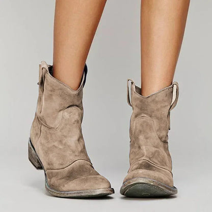 Classic Cowboy Style Ankle Boots for Women