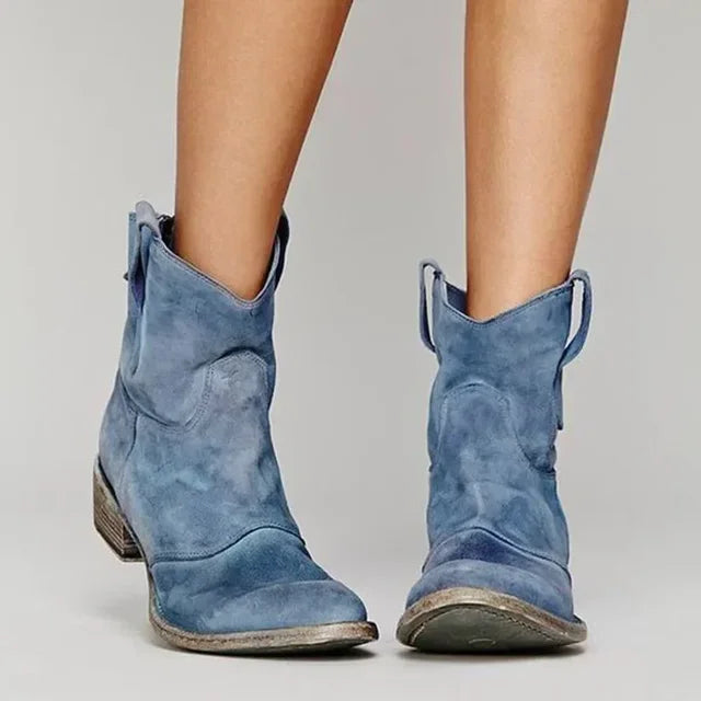 Classic Cowboy Style Ankle Boots for Women