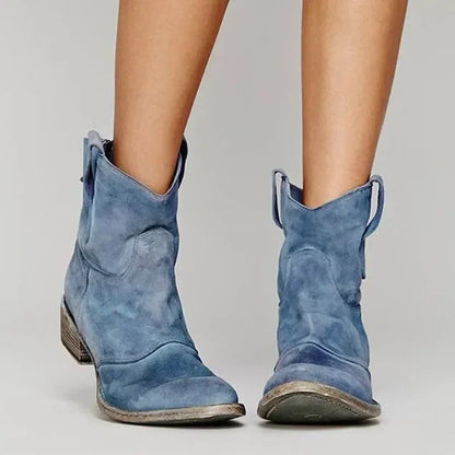 Classic Cowboy Style Ankle Boots for Women