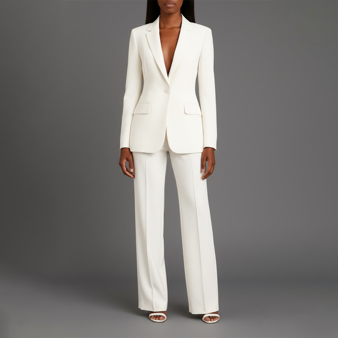 Stylish Women's Business Suit with Tailored Coat - OutfitLondon