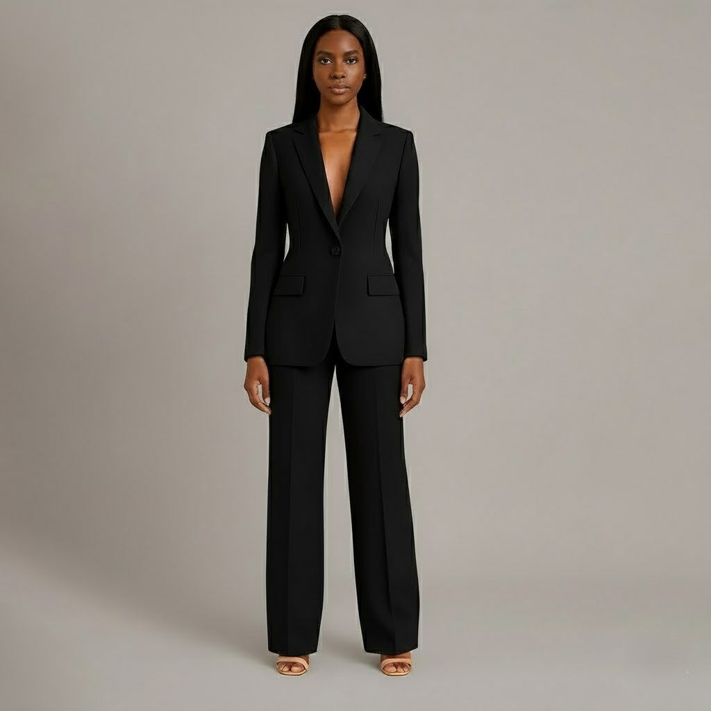 Classic Fit Women's Two Piece Suit Set