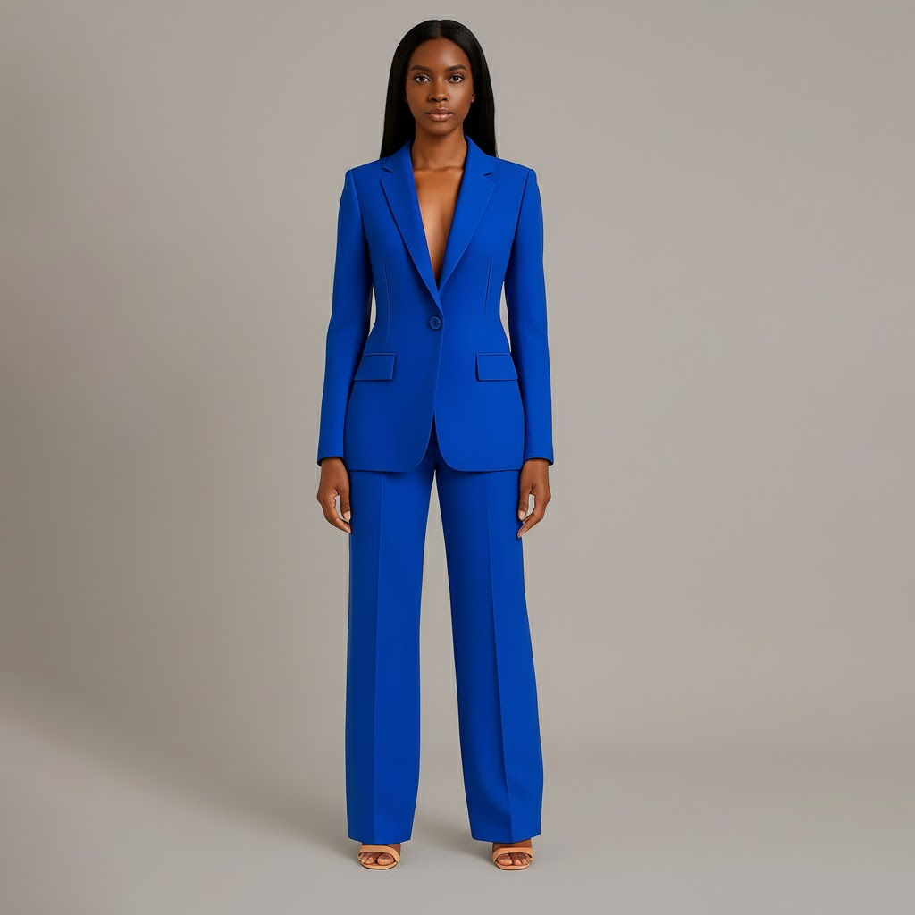 Classic Fit Women's Two Piece Suit Set