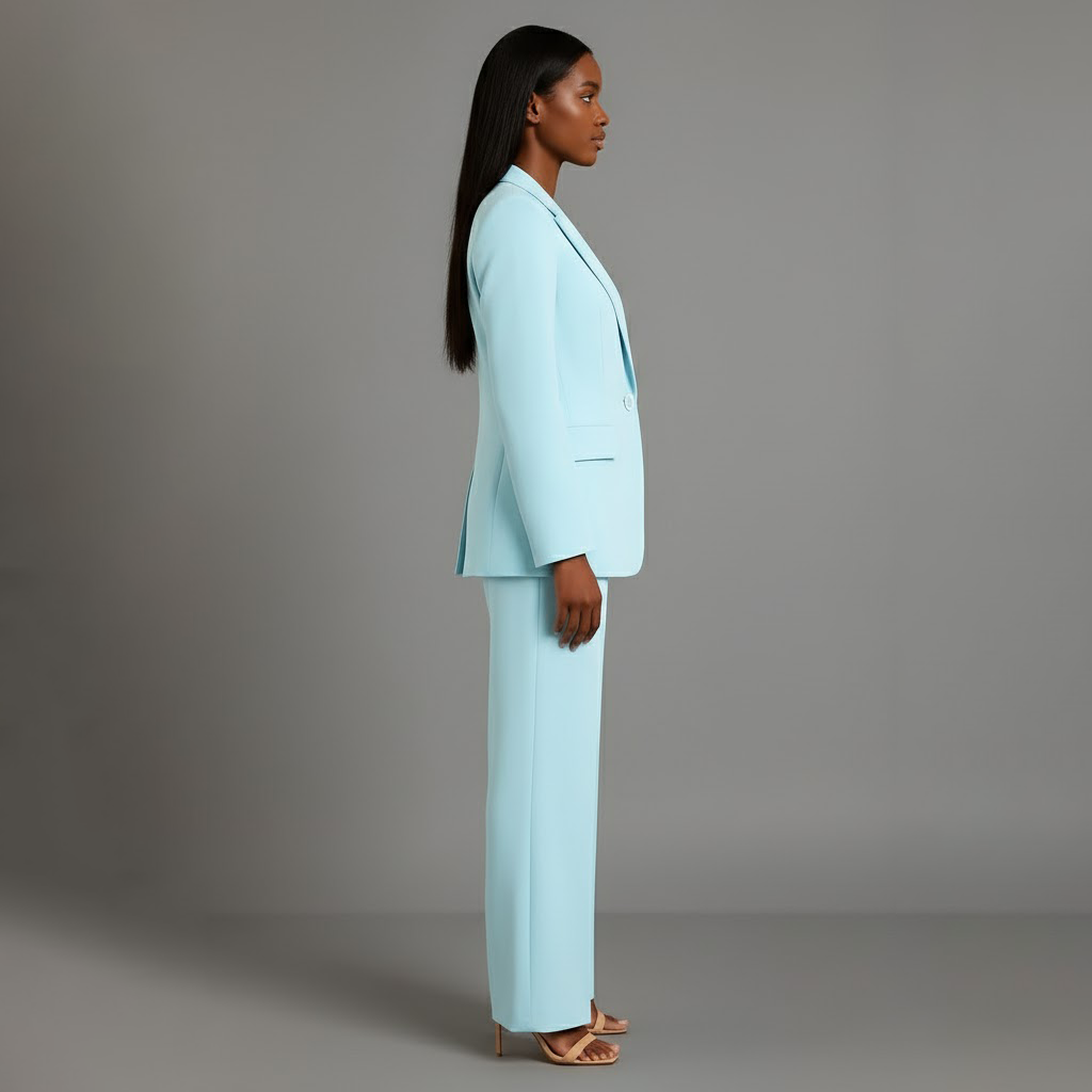 Stylish Women's Business Suit with Tailored Coat