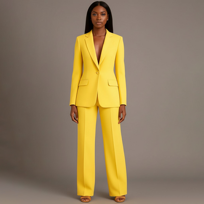 Classic Fit Women's Two Piece Suit Set