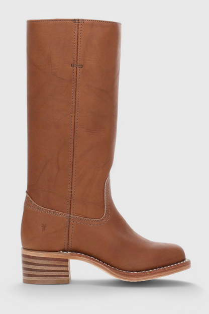 Women's Leather Knee High Heeled Boots