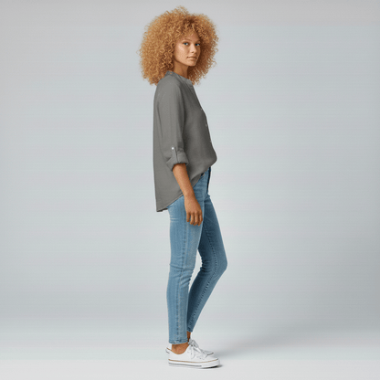 Classic Fit Button Front Shirt with Pocket Detail