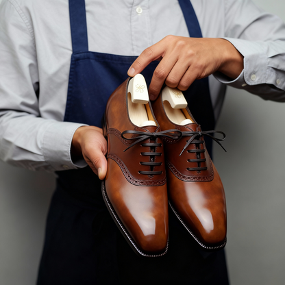 Men's Tan Leather Brogue Oxfords