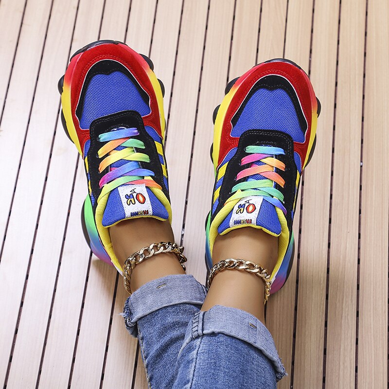 Elvina Sneakers | Rainbow Orthopedic Sneakers