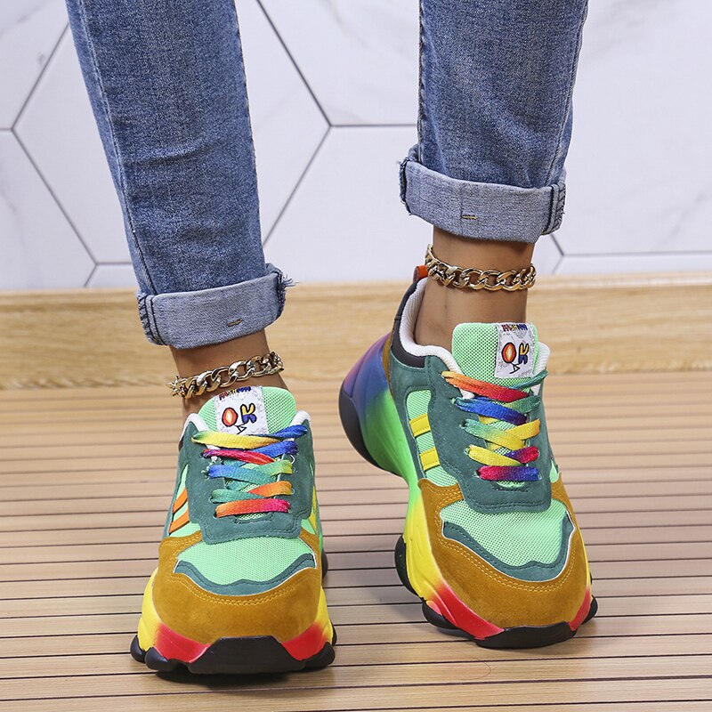 Elvina Sneakers | Rainbow Orthopedic Sneakers