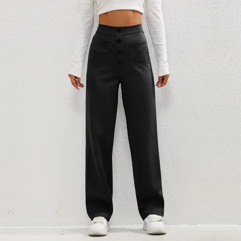 Comfortable High Waist Wide Leg Stretch Pants