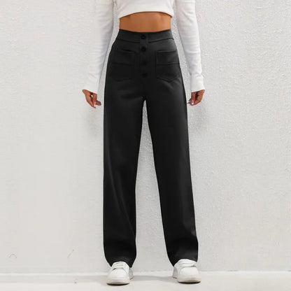 Comfortable High Waist Wide Leg Stretch Pants