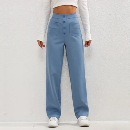 Comfortable High Waist Wide Leg Stretch Pants