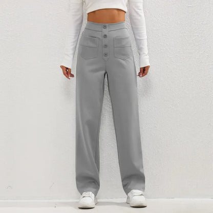 Comfortable High Waist Wide Leg Stretch Pants