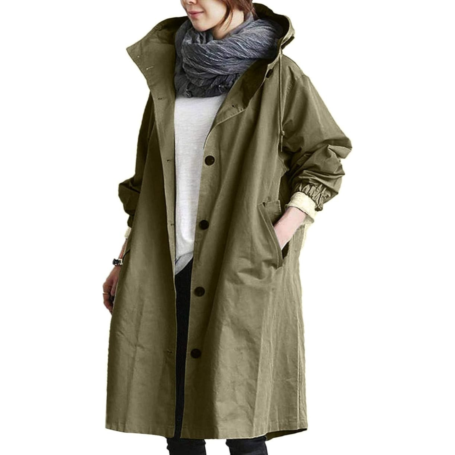 Stylish Women's Rain Trench Coat