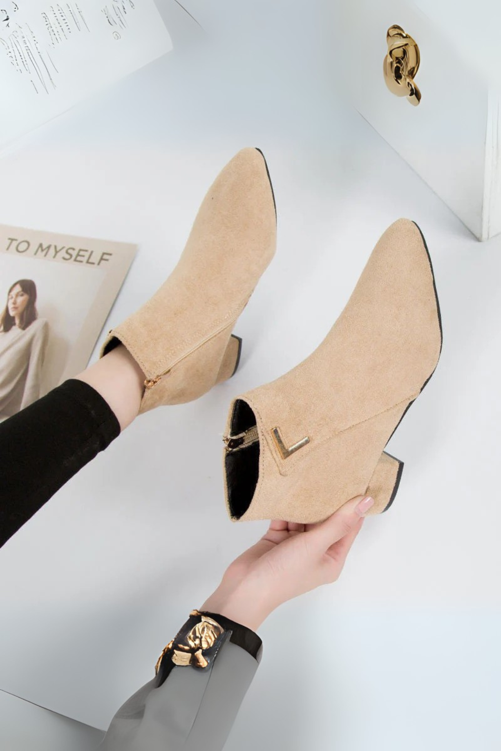Elyssa Women Leather Ankle Boots