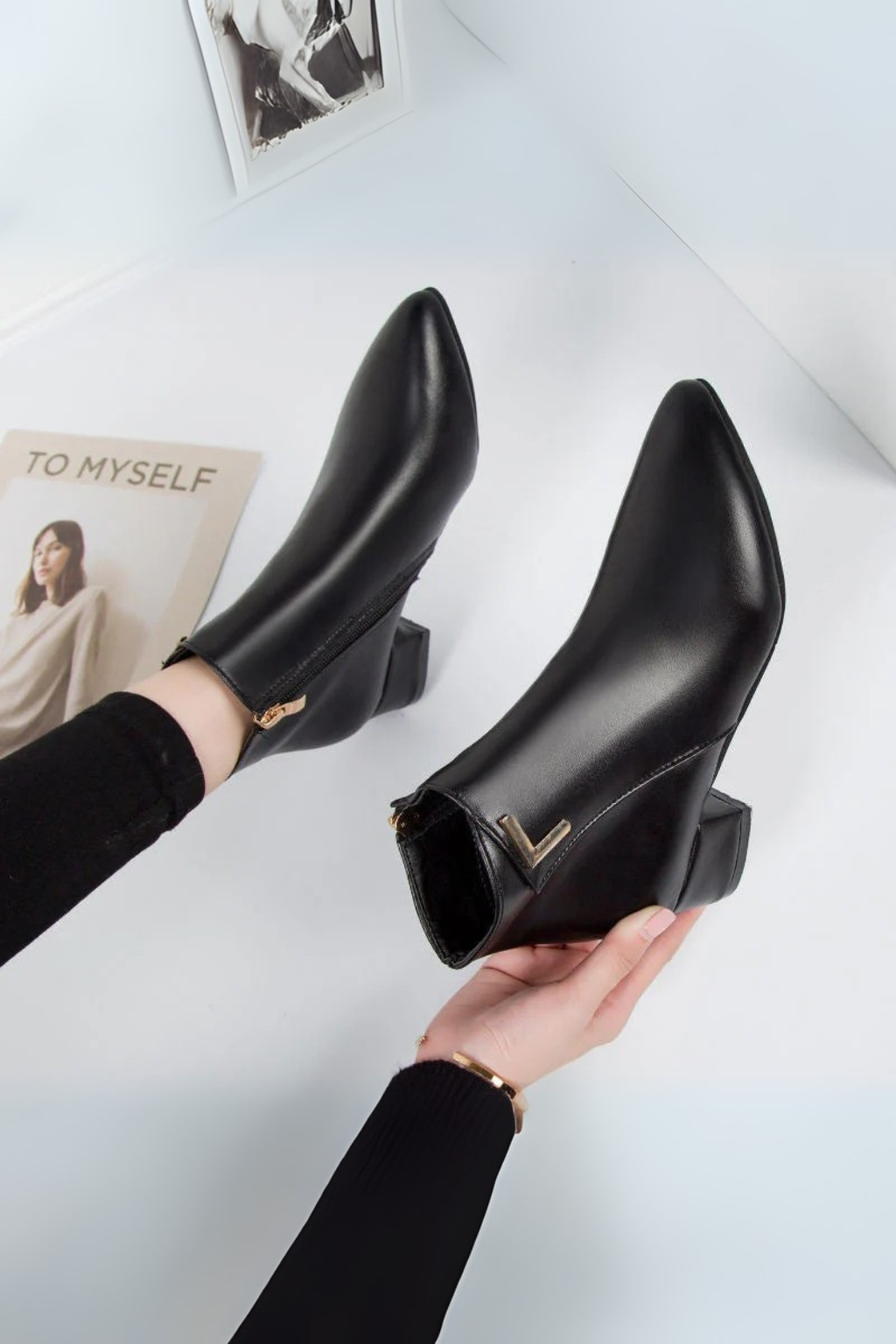 Elyssa Women Leather Ankle Boots
