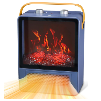 Warm 3D Flame Electric Space Heater for Small Rooms