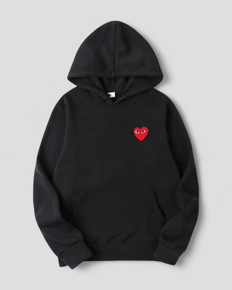 Fashion Heart Womens Hooded Sweatshirt Casual Wear - OutfitLondon