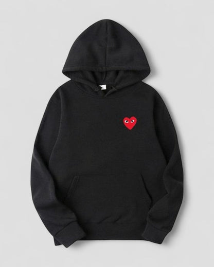 Fashion Heart Womens Hooded Sweatshirt Casual Wear - OutfitLondon