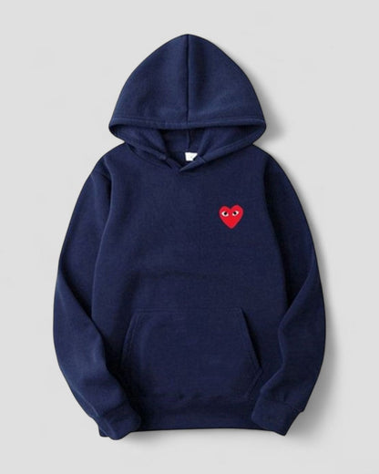 Fashion Heart Womens Hooded Sweatshirt Casual Wear