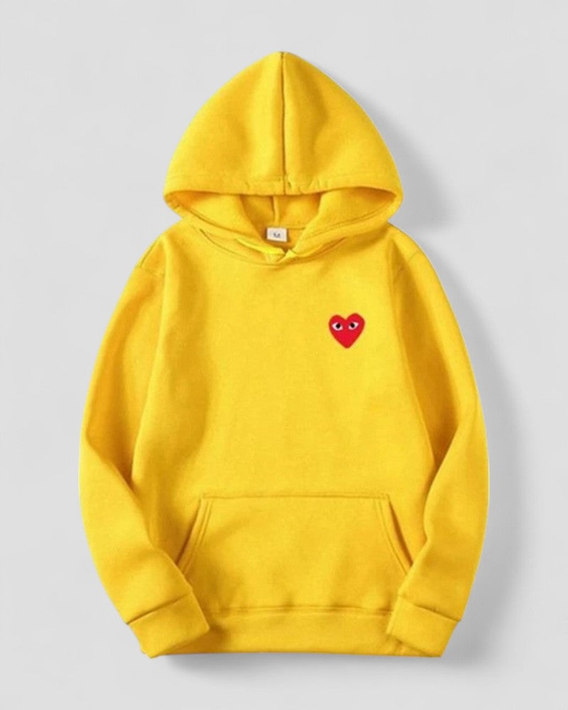 Fashion Heart Womens Hooded Sweatshirt Casual Wear