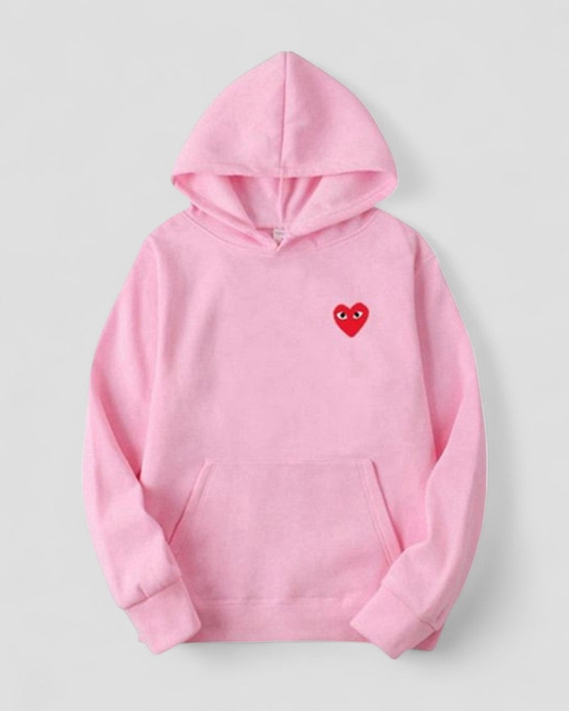 Fashion Heart Womens Hooded Sweatshirt Casual Wear