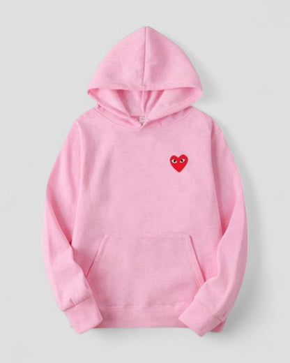 Fashion Heart Womens Hooded Sweatshirt Casual Wear