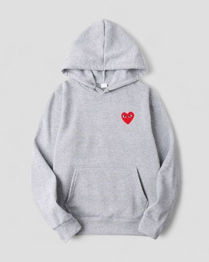 Fashion Heart Womens Hooded Sweatshirt Casual Wear