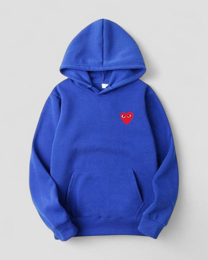 Fashion Heart Womens Hooded Sweatshirt Casual Wear