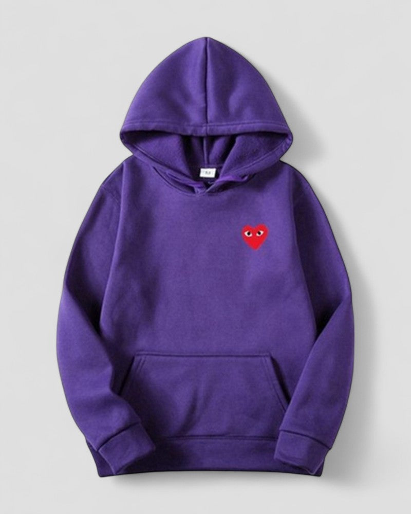 Fashion Heart Womens Hooded Sweatshirt Casual Wear