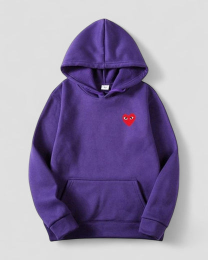 Fashion Heart Womens Hooded Sweatshirt Casual Wear