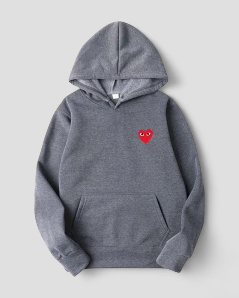 Fashion Heart Womens Hooded Sweatshirt Casual Wear