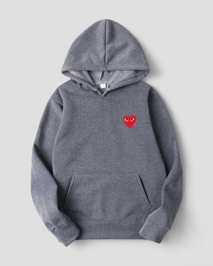 Fashion Heart Womens Hooded Sweatshirt Casual Wear