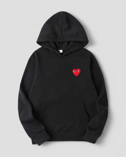 Fashion Heart Womens Hooded Sweatshirt Casual Wear