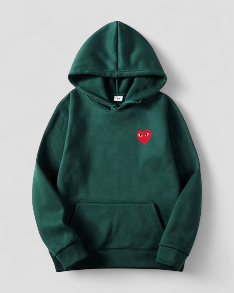 Fashion Heart Womens Hooded Sweatshirt Casual Wear