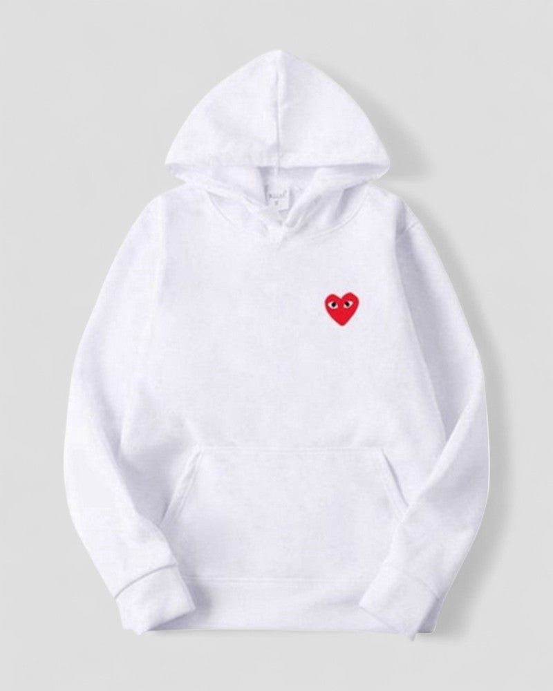 Fashion Heart Womens Hooded Sweatshirt Casual Wear