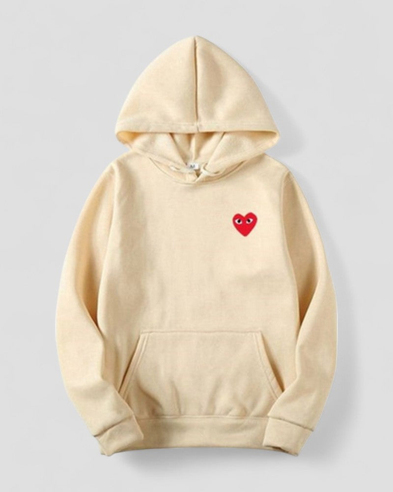 Fashion Heart Womens Hooded Sweatshirt Casual Wear