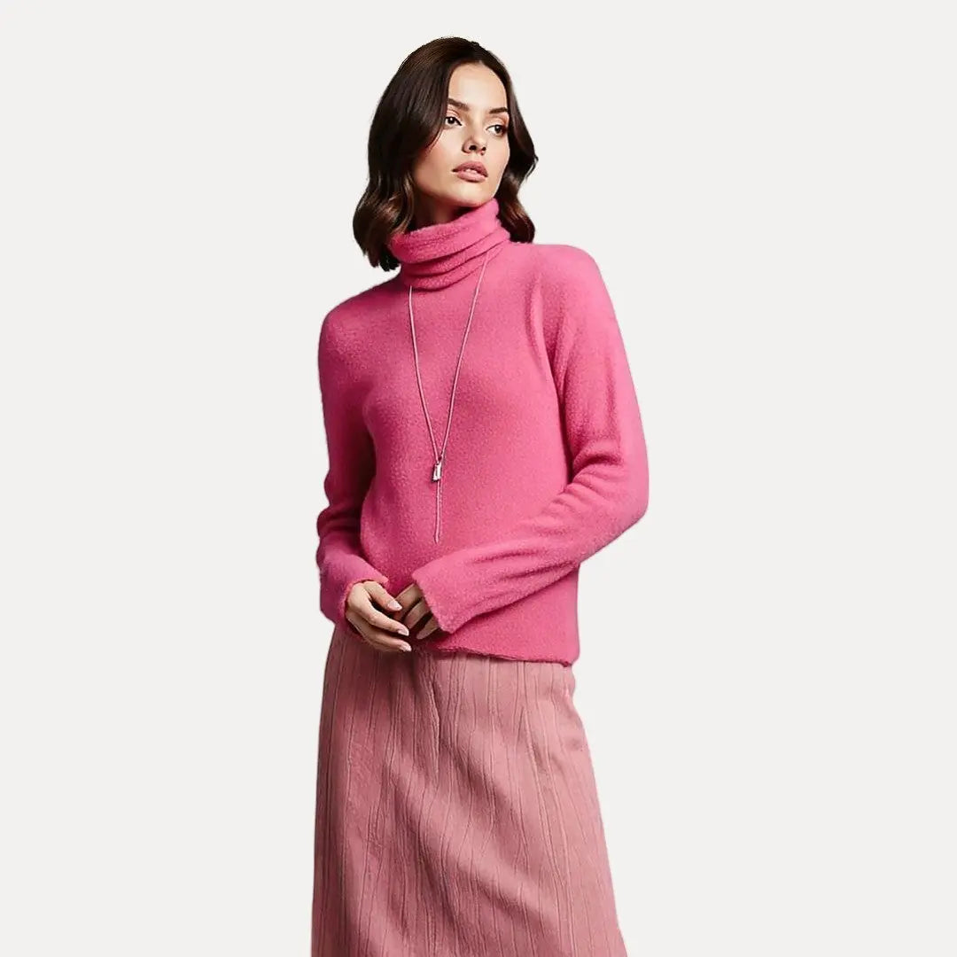 Women's Acrylic Turtleneck Sweater - OutfitLondon