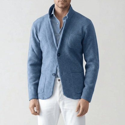 Classic Fit Blazer with Buttons and Pocket Details