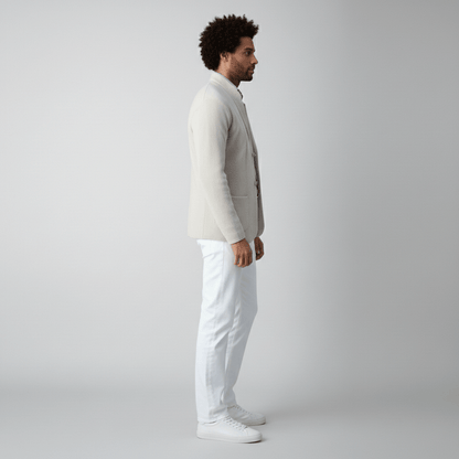 Classic Fit Blazer with Buttons and Pocket Details