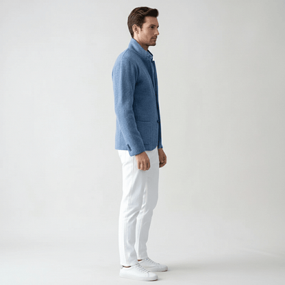 Classic Fit Blazer with Buttons and Pocket Details