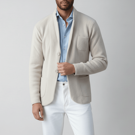 Classic Fit Blazer with Buttons and Pocket Details - OutfitLondon